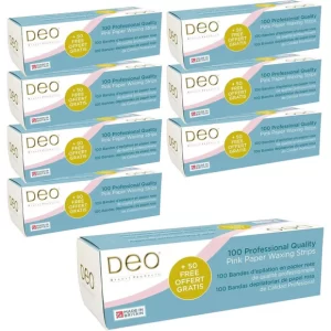 Deo Professional Pink Paper Waxing Strips – 3.5 X 9 1 Case = 150 Pack X 8 Packs = 1,200 Strips