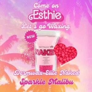 Dermwax Elite Naked Sparkle Malibu Hard Wax Beads Stripless Hard Wax 2 Lbs