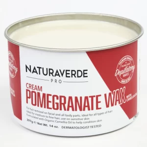 Naturaverdepro – Cream Pomegranate Wax With Chamomile Oil – Soft Strip Wax – Made In Italy Case = 14 Oz. – 397 Grams Can X 8 Cans (1)