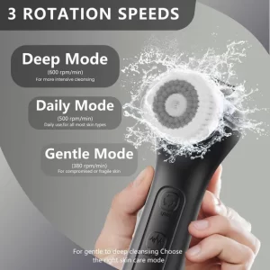 Vibrating Rotating Face Scrubber – Waterproof Facial Brush (2)
