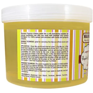 Waxness Soft Sugar Paste – Honey And Propolis Case = 1.65 Lb. – 750 Gram Container X 6 Containers (3)
