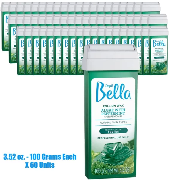 Depil-bella-roll-on-algae-with-peppermint-soft-strip-wax-cartridges-3-52-oz-100-grams-each-x-60-units-mc-220107-1_1160x_crop_center