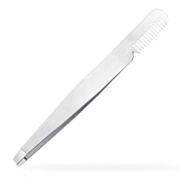 Stainless-steel-slanted-eyebrow-tweezer-with-comb-3-8-inches-long-case-of-48-individually-wrapped-tweezers-lv-631432-1_1160x_crop_center